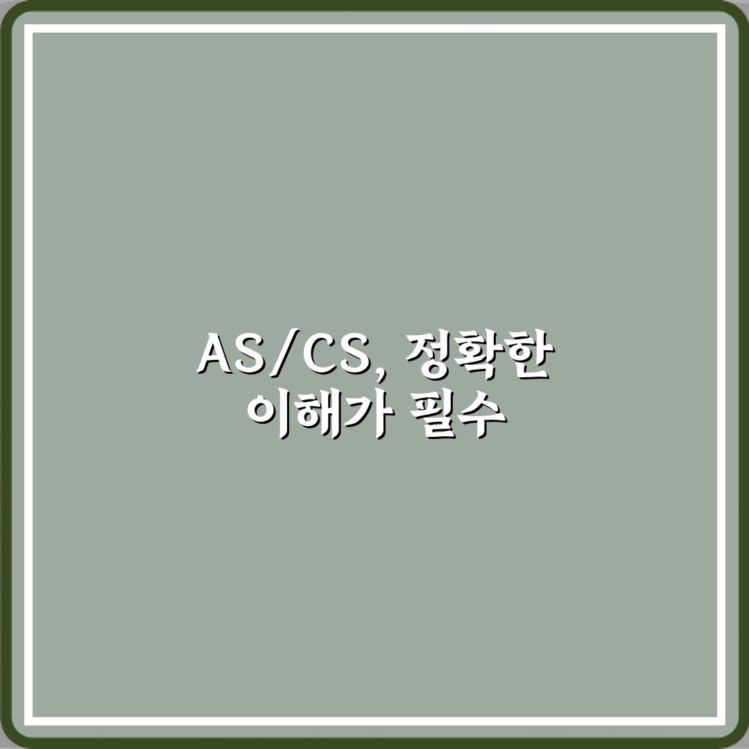 AS와 CS 차이 5가지 핵심 의미 완벽 설명